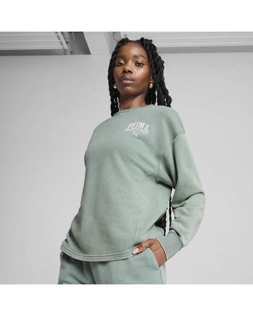 PUMA Green CLASS Bequemer Crewneck mit Waschung