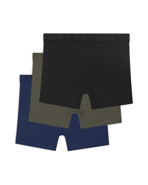 PUMA Blue Athletic Boxers (3-Pack) for men