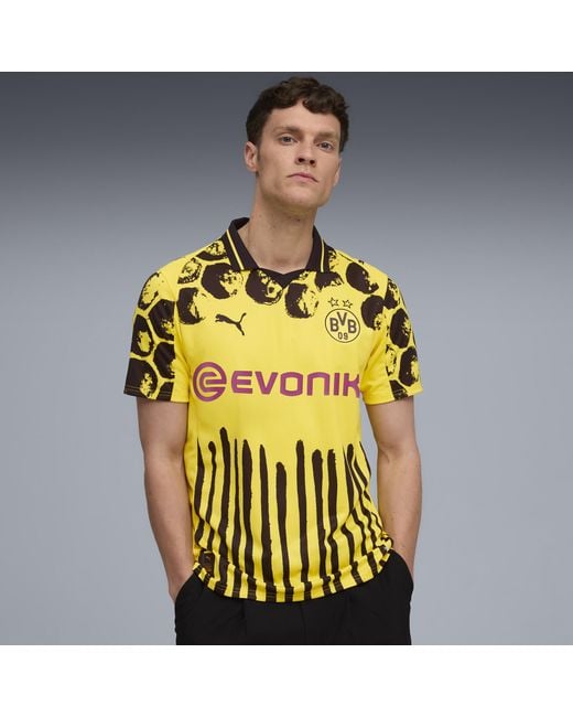 PUMA Kidsuper X Borussia Dortmund Shirt Voor Zwart/Geel, Maat in het Yellow voor heren