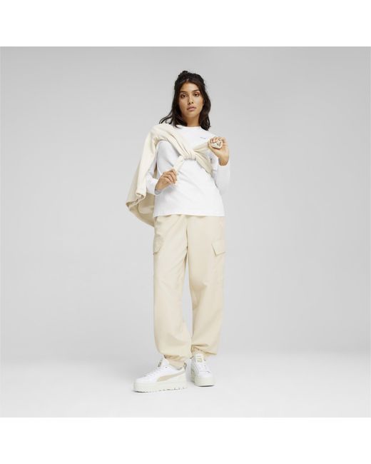 PUMA White Dare To Relaxed Pants Wv