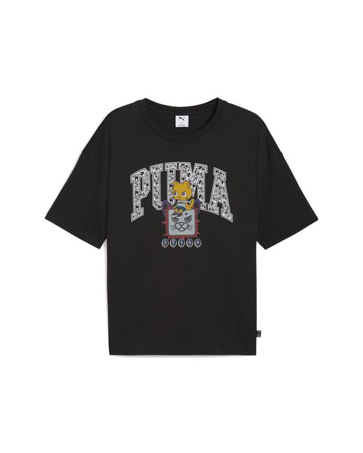 Camiseta De Manga Corta Nekosan X Hoops Dylan Graphic Extragrande PUMA de hombre de color Black