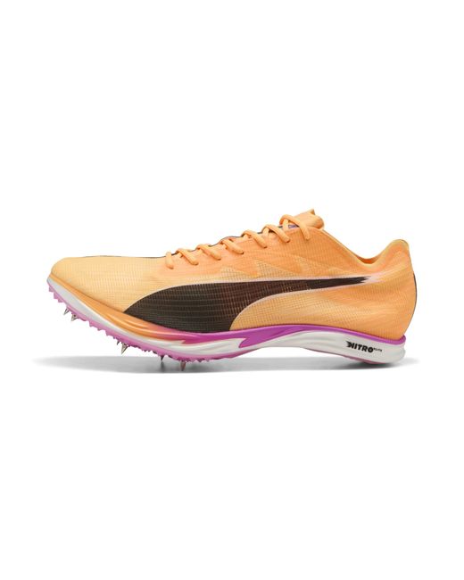 PUMA Orange Evospeed Mid Distance Nitroâ Elite 3 Track & Field Distance Spikes Shoes