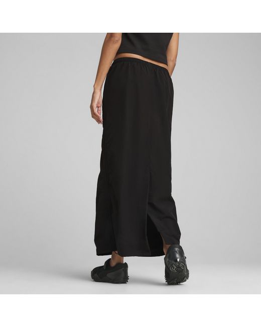 PUMA Black WARDROBE ESS Gewebter Maxirock