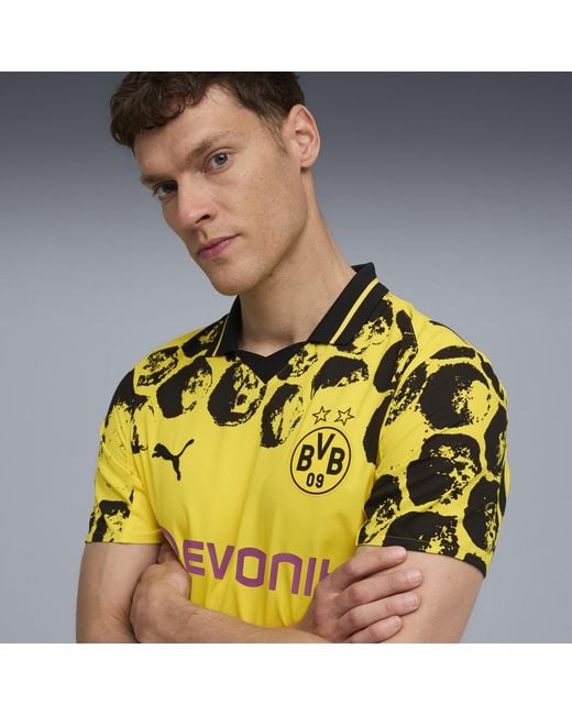 PUMA Kidsuper X Borussia Dortmund Authentic Shirt Voor Zwart/Geel, Maat in het Yellow voor heren
