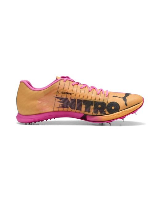 PUMA Pink Evospeed Forte Nitro Elite Sprint Spikes