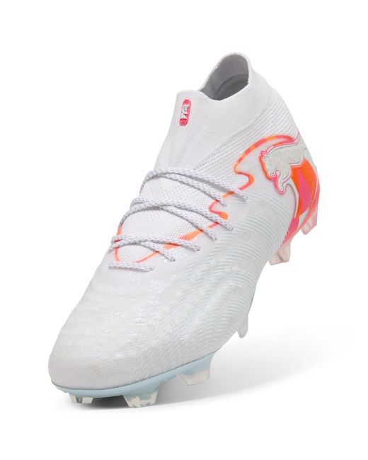 PUMA White Future 9 Ultimate Brilliance Fg Football Boots
