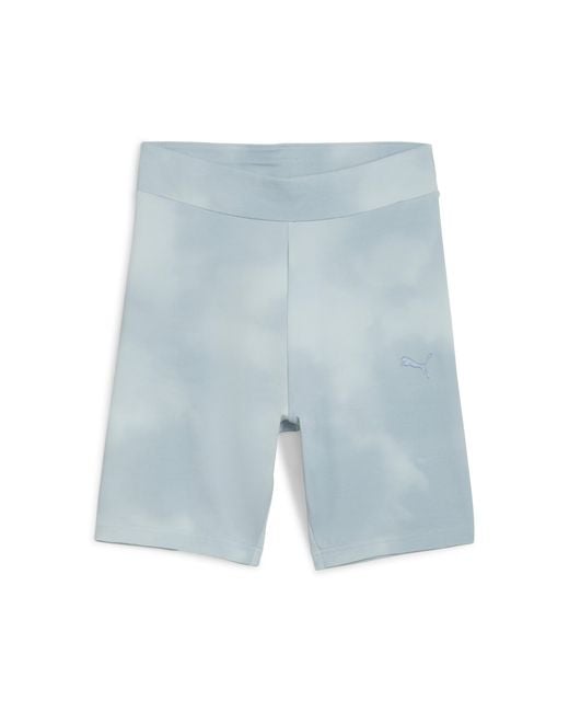 Shorts De Ciclismo Tie-Dye Para Mujer, Frosted Dew PUMA de color Blue