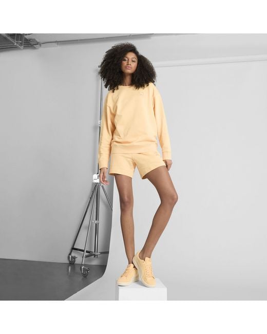 PUMA Orange Elevated Essentials Comfort Crew Sweatshirt