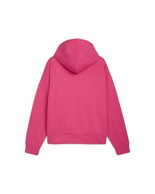 PUMA Pink Wardrobe Essentials Fleece Hoodie for men