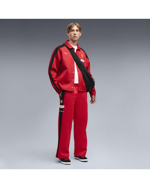 PUMA Red Ferrari T7 Track Pants for men