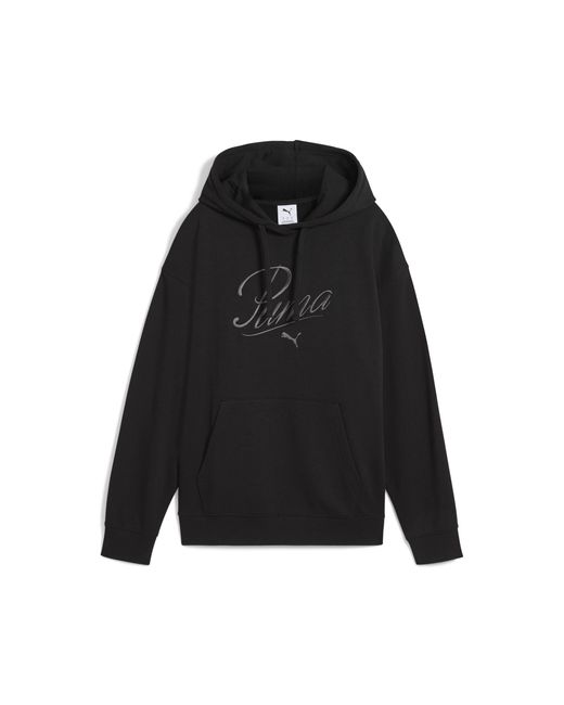 PUMA Black Essentials Script Comfort Hoodie