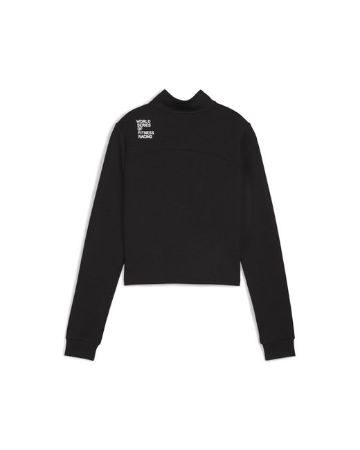 PUMA Black X Hyrox Cloudspun Quarter-Zip Top