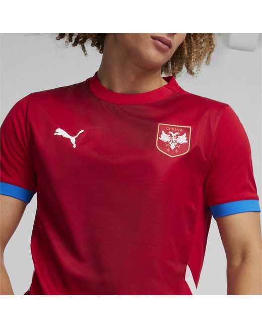 PUMA Red Serbia Football 2024 Home Jersey for men