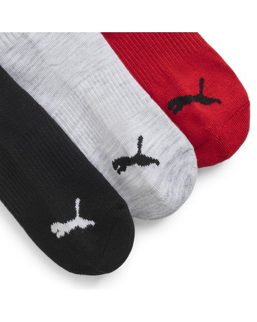 PUMA Red 3 Pack 1/2 Terry Low Cre