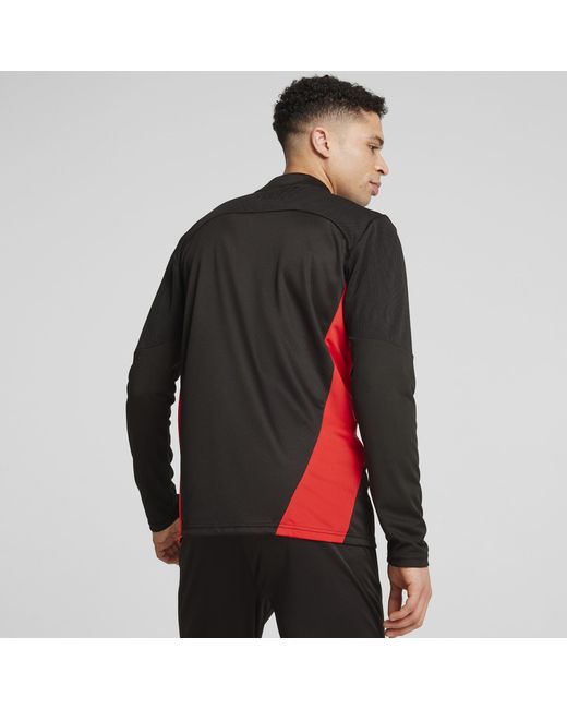 Maglia Da Allenamento Con Zip A Un Quarto Ac Milan Da Uomo di PUMA in Black da Uomo