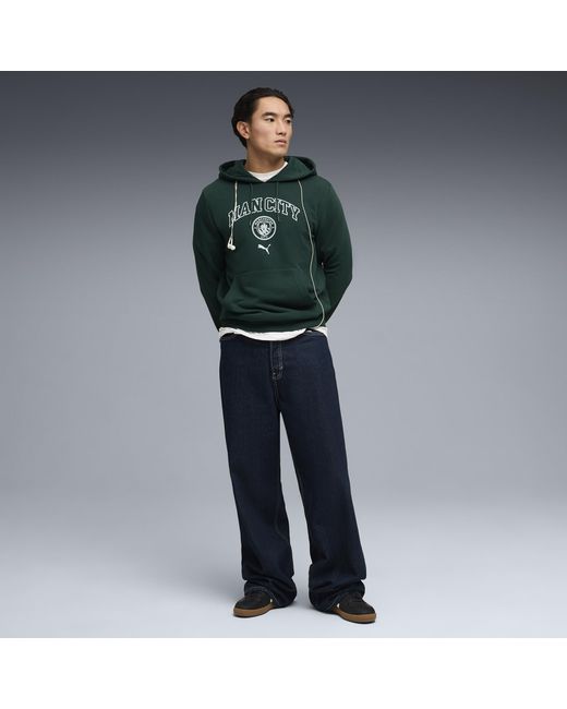PUMA Green Manchester City Ftblculture Hoodie for men