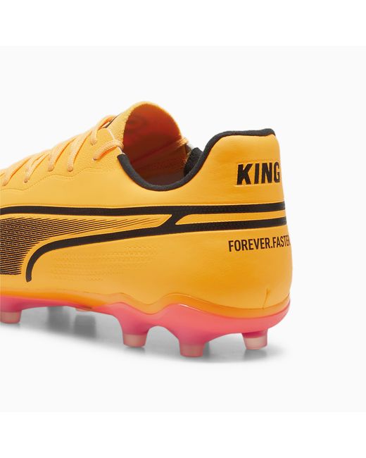 Botas de Fútbol King Pro FG/AG PUMA de color Yellow