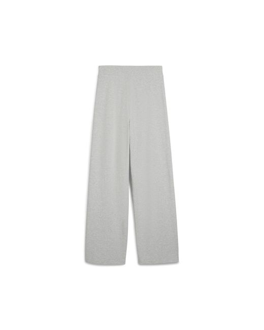PUMA Gray Ess Small No. 1 Logo High-Waist Straight Leggings