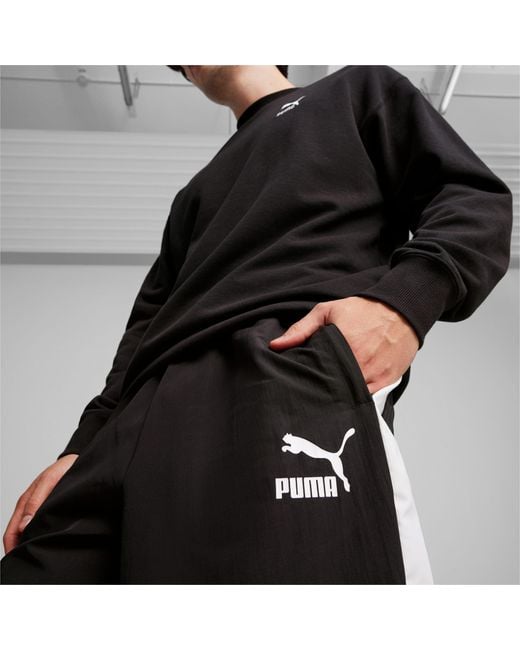 PUMA Black T7 Oversized Track Pants