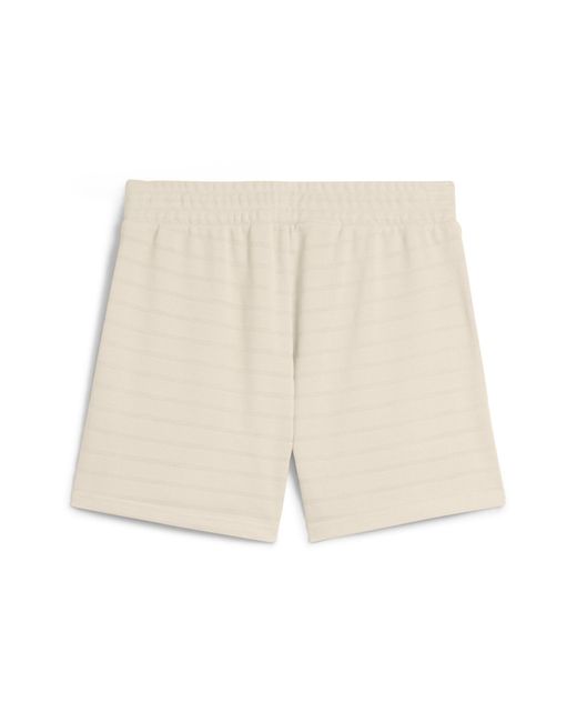 Shorts De Tiro Alto Ess Elevated Structurojo 5" Para Mujer, Alpine Snow PUMA de color White