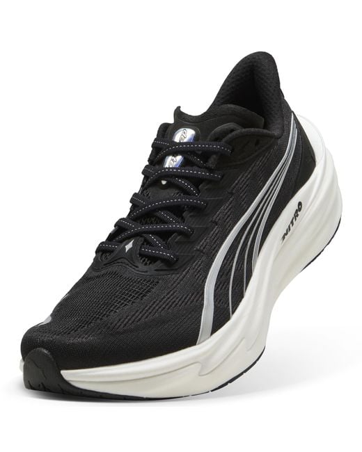 PUMA Black Deviate Nitroâ 4 Wide Road Running Shoes for men