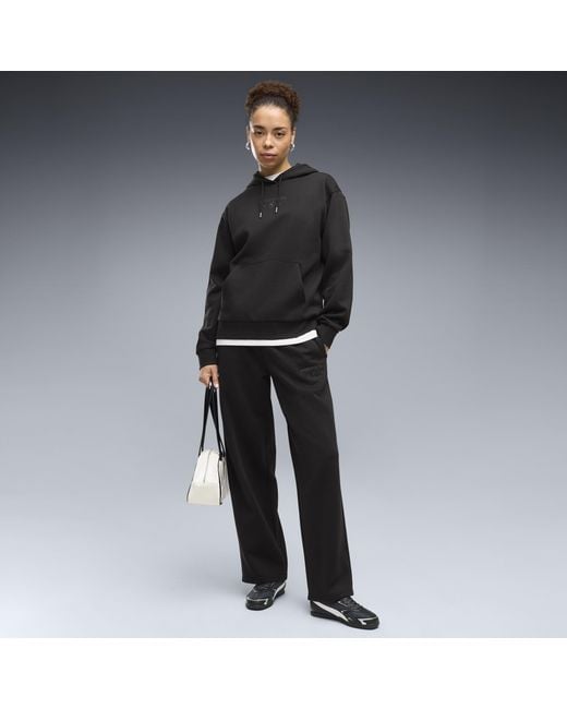 PUMA Black Class Straight Leg Fleece Pants