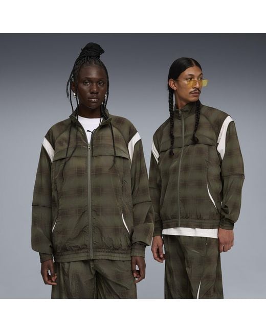 PUMA Green Clrt Printed Jacket