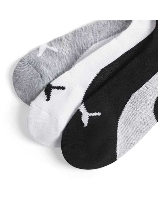 PUMA Black Half-Terry Low Socks (6 Pairs) for men