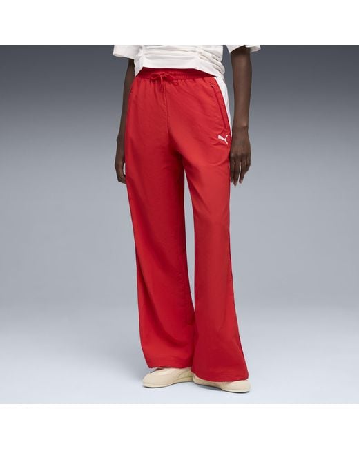 PUMA Red T7 Oversized Track Pants for men