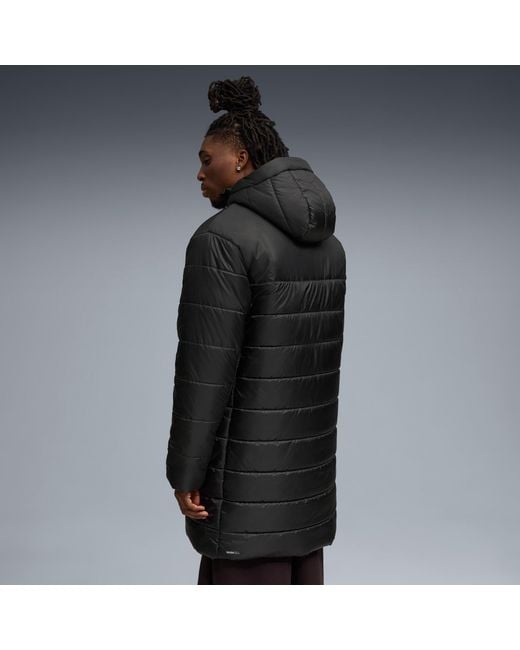 PUMA Black Essentials Hooded Padded Parka Jacket for men