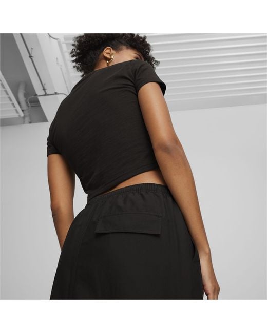 PUMA Black Dare To Midi Woven Skirt