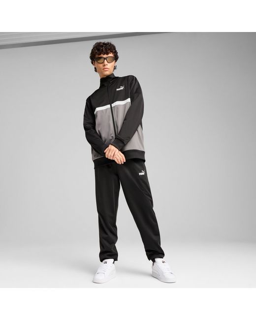 PUMA Poly Colourblock Trainingspak in het Black voor heren