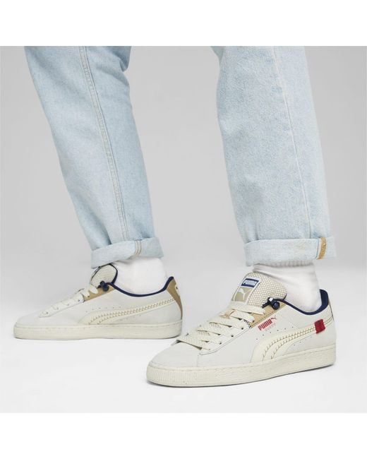 PUMA Suede Expedition Sneakers in het White