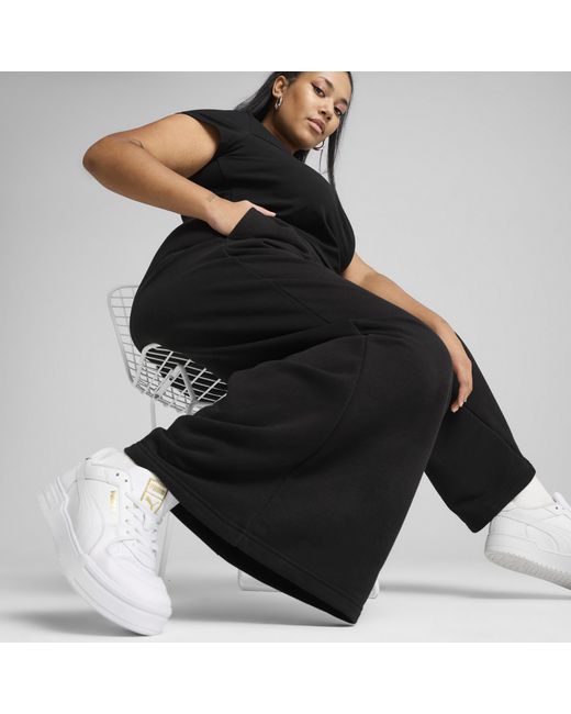 PUMA Black Wardrobe Essentials Wide Leg Sweatpants