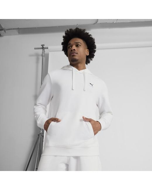 PUMA Gray Elevated Essentials Hoodie for men