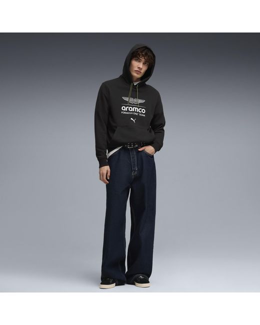 PUMA Black X Aston Martin Aramco F1 Team Essentials Hoodie for men