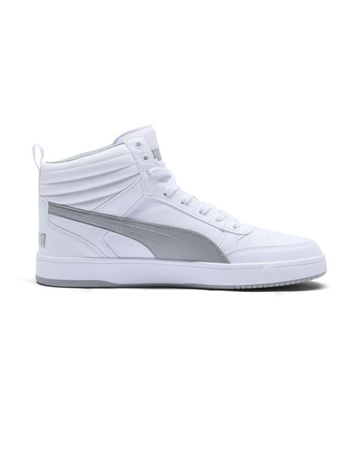 PUMA White Dribble Mid Top Sneakers for men