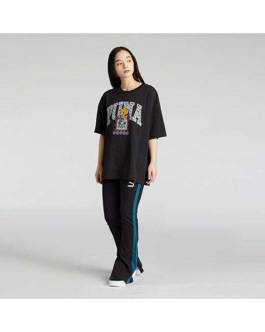 Camiseta De Manga Corta Nekosan X Hoops Dylan Graphic Extragrande PUMA de hombre de color Black