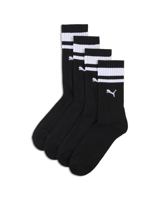 PUMA Black Crew Heritage Stripe 2p Sock
