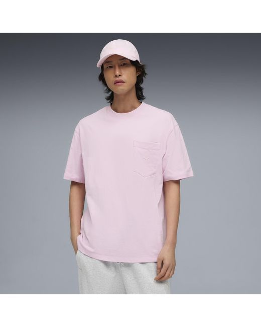 PUMA Pink Select Essentials Pocket T-Shirt for men