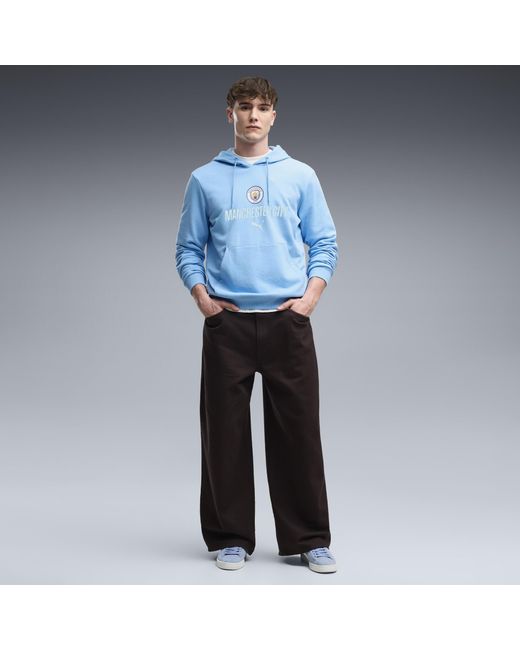 PUMA Blue Manchester City Ftblculture Hoodie for men