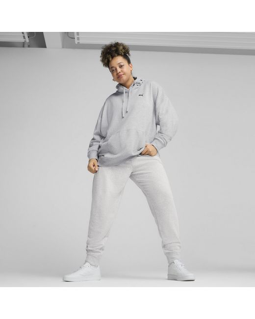 PUMA Gray Essentials Relaxed Hoodie