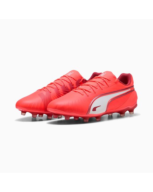 PUMA Red King Match Fg/Ag Football Boots Glowing/ Fire