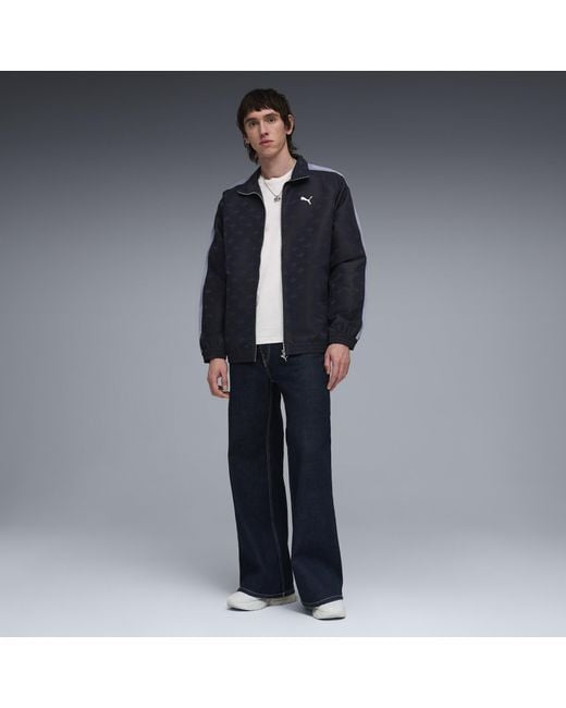 PUMA T7 Gewebte Trainingsjacke Herren, Kleidung in Blue für Herren