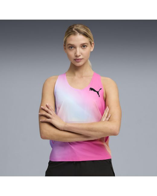 PUMA Purple Lightspeed Ultraweave Graphic Running Singlet