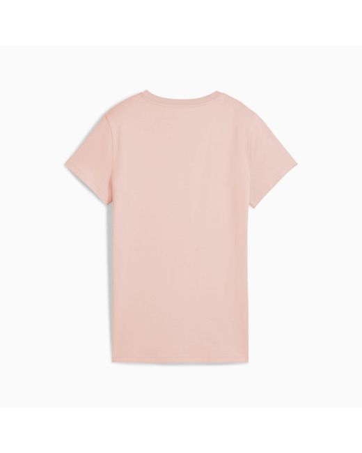 PUMA Ess Elevated T-shirt in het Pink