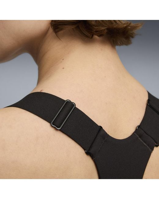 PUMA Black 4Keeps Adjustable Moisture Wicking, Mid Impact Sports Bra