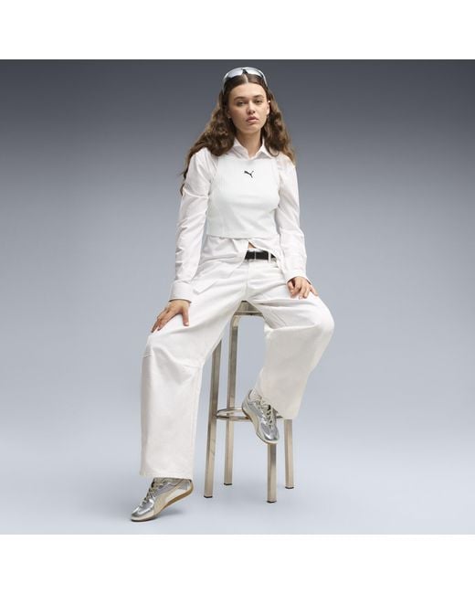 PUMA White Speedcat Lou Metallic Sneakers
