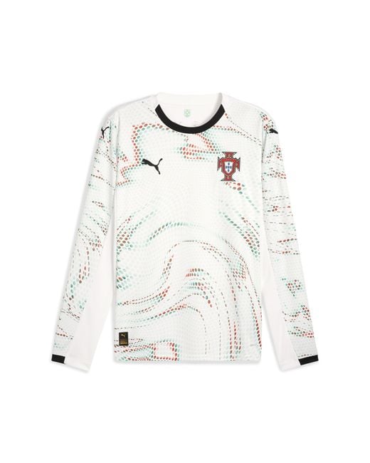 PUMA White Portugal 2025 Long Sleeves Away Jersey for men