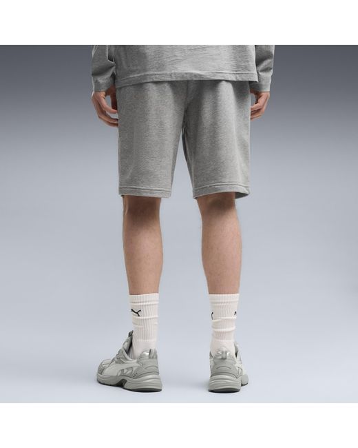 PUMA Gray Essentials No. 1 Logo 10" Shorts for men